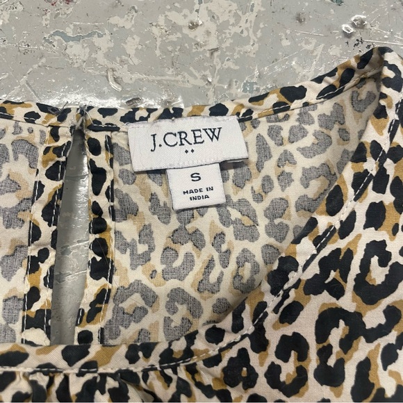 J. Crew Animal Print Puff Sleeve Blouse - Picture 2 of 4